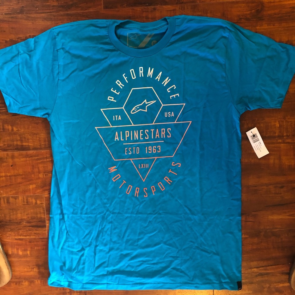 Alpine Star Turquoise Cotton T Shirt